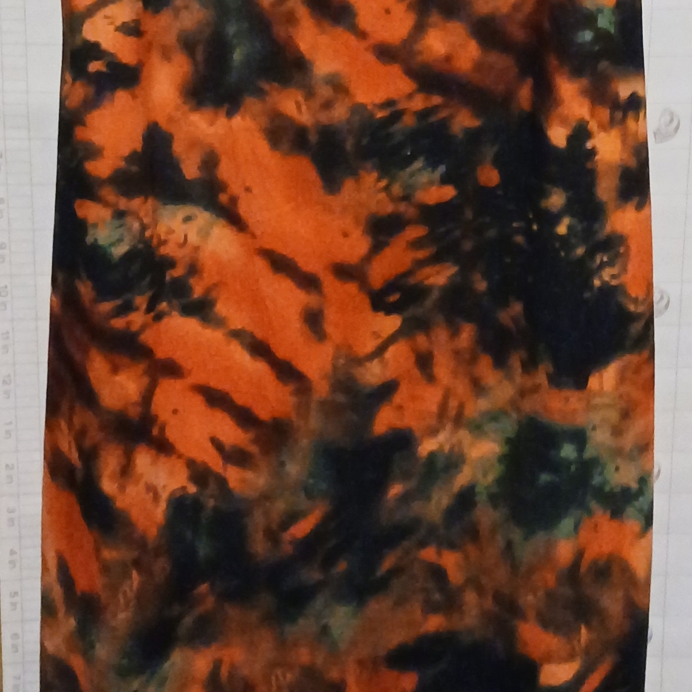 SHEIN Orange and Black Sleeveless Sheath Dress